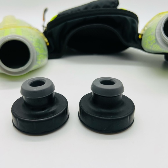 Nathan Black and Neon Yellow Hydration Belt with two 8oz bottles - Picture 8 of 14